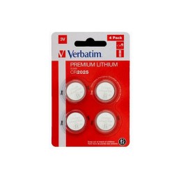 Pilas boton Litio Verbatim CR2025 3V Pack 4 unid.