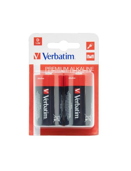 Pilas Verbatim Alcalinas D / LR20 / 1.5v / Pack 2 uds   49923