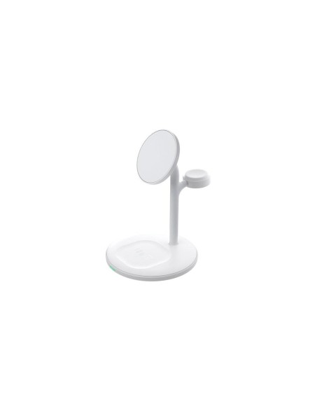 Cargador 3 en 1 inalámbrico MagScape para Iphone / Apple Watch / Airpods / 20.5w / Blanco / Greencell / MSST-GC-3IN1-W