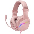 ÷ Headset mars gaming mh122 pink ultra ligeros 184g drivers de neodimo 50mm microfono flexible jack 3.