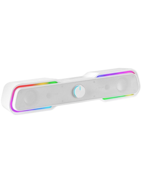 ÷ Barra de sonido bluetooth mars gaming msbx white 10w rms iluminacion rgb dinamico procesador dsp