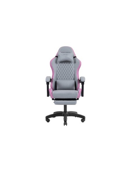 ÷ Silla gamer mars gaming mgcxfspk fabric reclinable reposapies extensible dise?o textil rosa plata