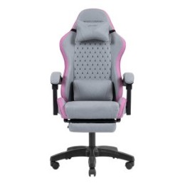 ÷ Silla gamer mars gaming mgcxfspk fabric reclinable reposapies extensible dise?o textil rosa plata