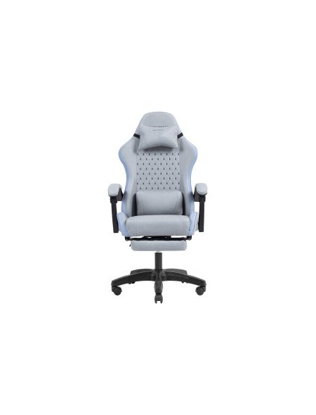 ÷ Silla gamer mars gaming mgcxfsbl fabric reclinable reposapies extensible dise?o textil azul plata