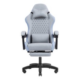 ÷ Silla gamer mars gaming mgcxfsbl fabric reclinable reposapies extensible dise?o textil azul plata