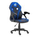 ÷ Silla gamer junior conceptronic eyota06b color negro detalles en azul recubrimiento pu de alta calid