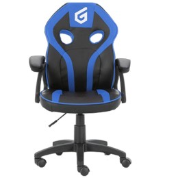 ÷ Silla gamer junior conceptronic eyota06b color negro detalles en azul recubrimiento pu de alta calid